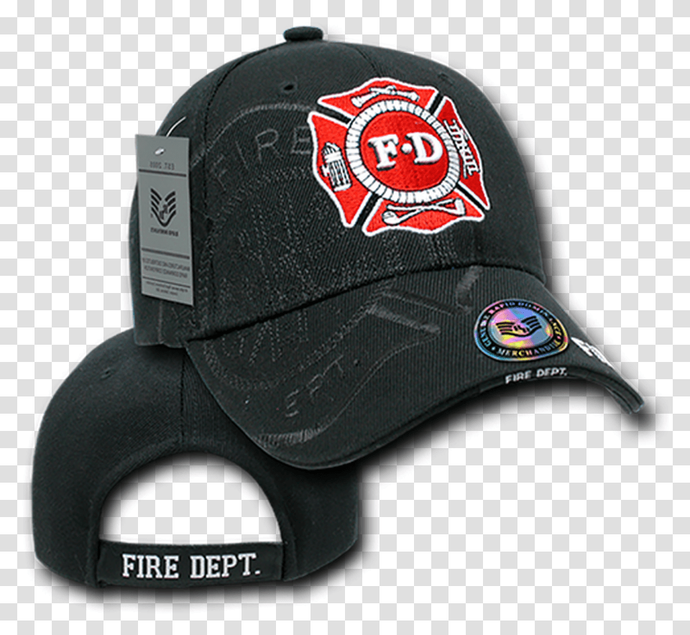 Firefighter Hat Firefighter Cap Shadow Black Gorra Baseball Cap, Clothing, Apparel Transparent Png