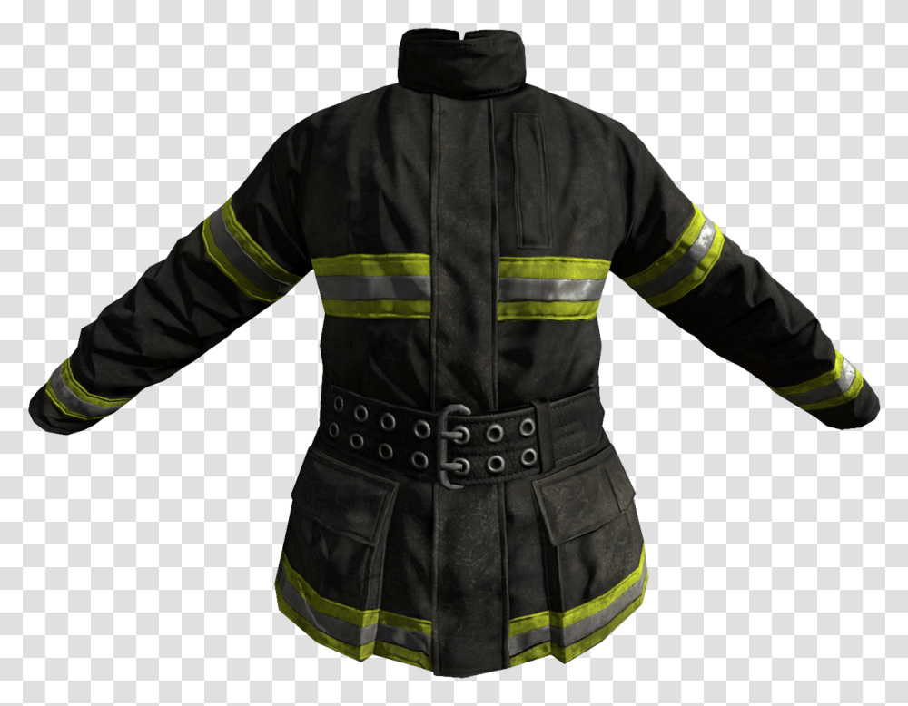 Firefighter Jacket Jacket, Clothing, Apparel, Coat, Overcoat Transparent Png