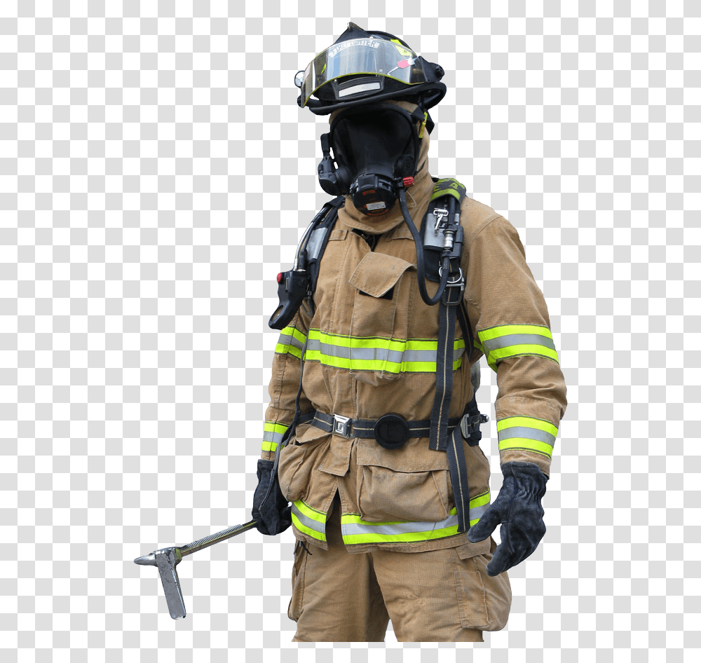 Firefighter, Person, Human, Helmet Transparent Png