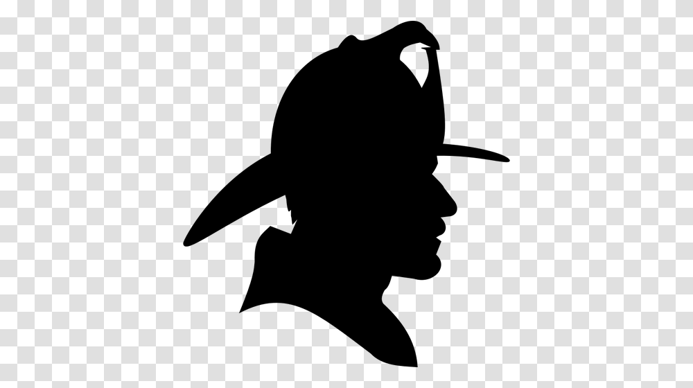 Firefighter Profile Vector Clip Art, Gray, World Of Warcraft Transparent Png