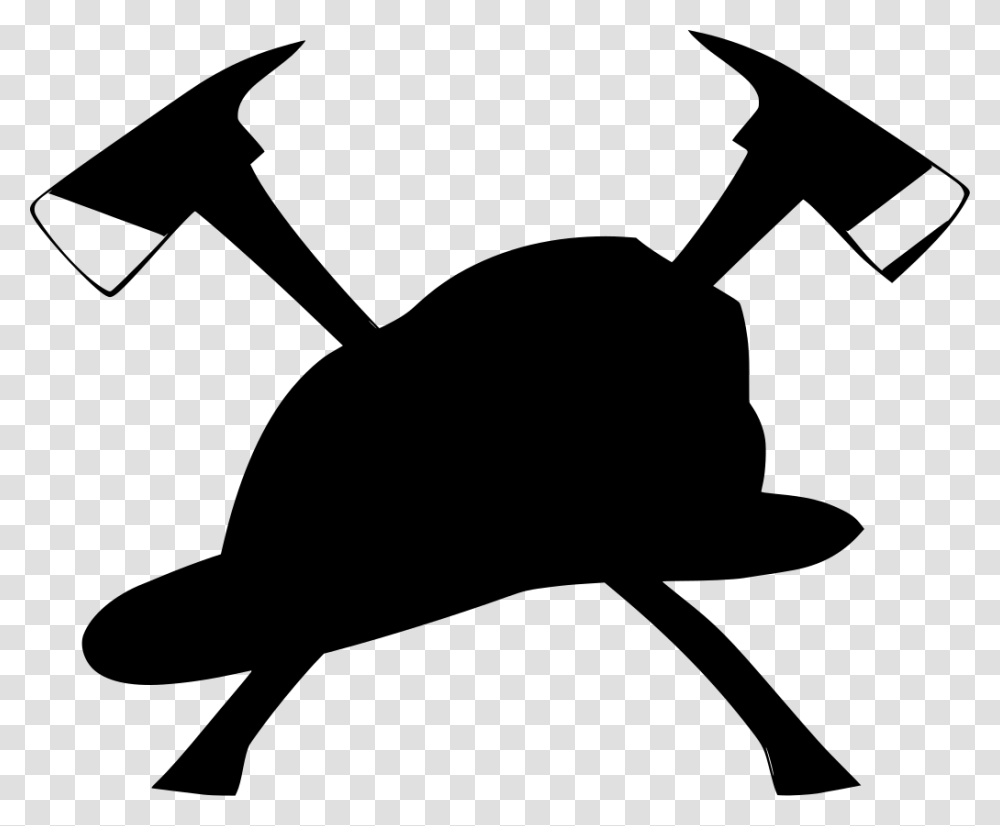 Firefighter Silhouette Fireman's Hat Svg, Gray, World Of Warcraft Transparent Png