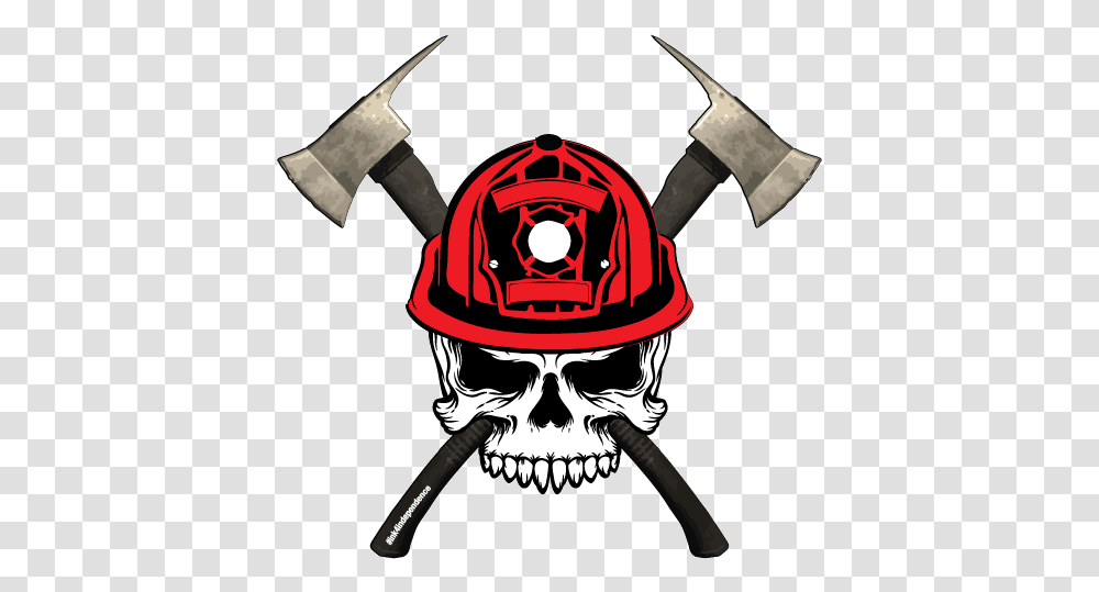 Firefighter Skull, Axe, Tool, Fireman Transparent Png