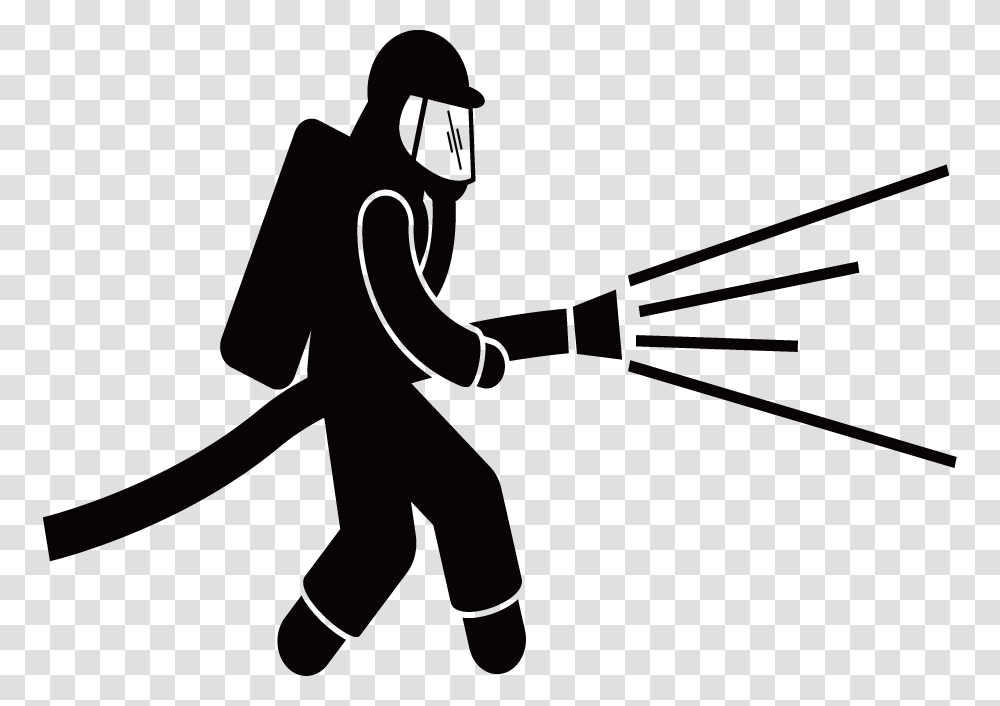 Firefighters Put Out The Fire Download Firefighter, Ninja, Person, Human, Hammer Transparent Png