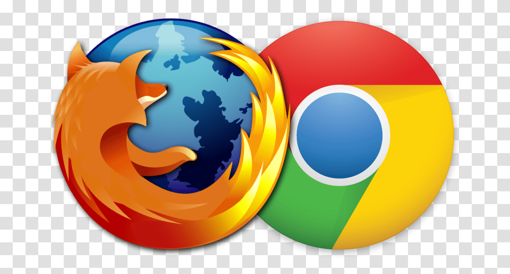 Firefox And Google Chrome Logo Mozilla Hd, Astronomy, Trademark, Outer Space Transparent Png