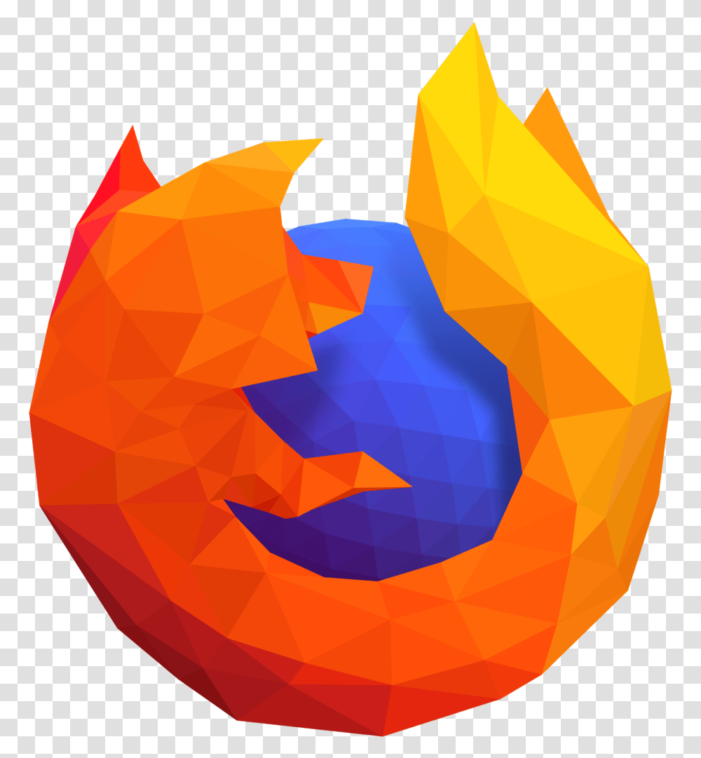 Firefox Logo, Paper, Crystal, Parachute Transparent Png