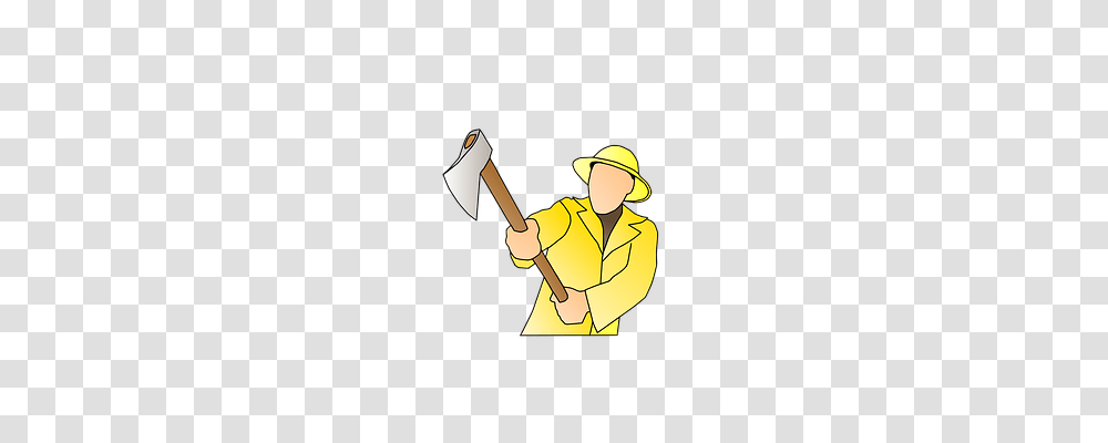 Fireman Person, Axe, Tool, Coat Transparent Png