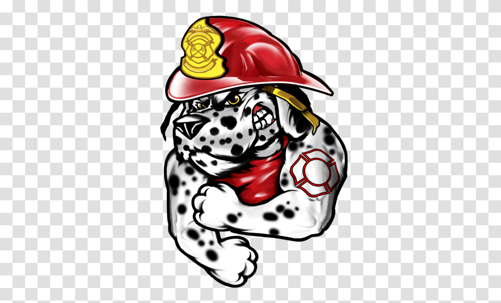 Fireman Clipart Running Dalmatian Fire Department Shirt, Helmet, Apparel, Hardhat Transparent Png