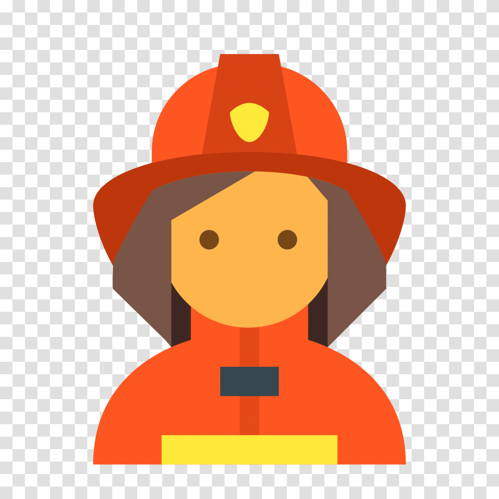 Fireman Female Icon, Apparel, Hardhat, Helmet Transparent Png