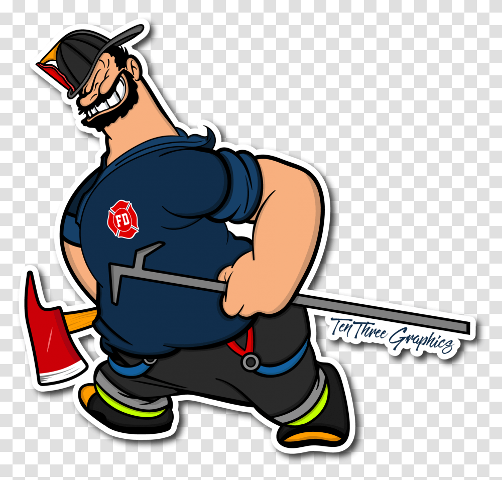 Fireman Hat Popeye Firefighter, Person, Human, Ninja, Kneeling Transparent Png