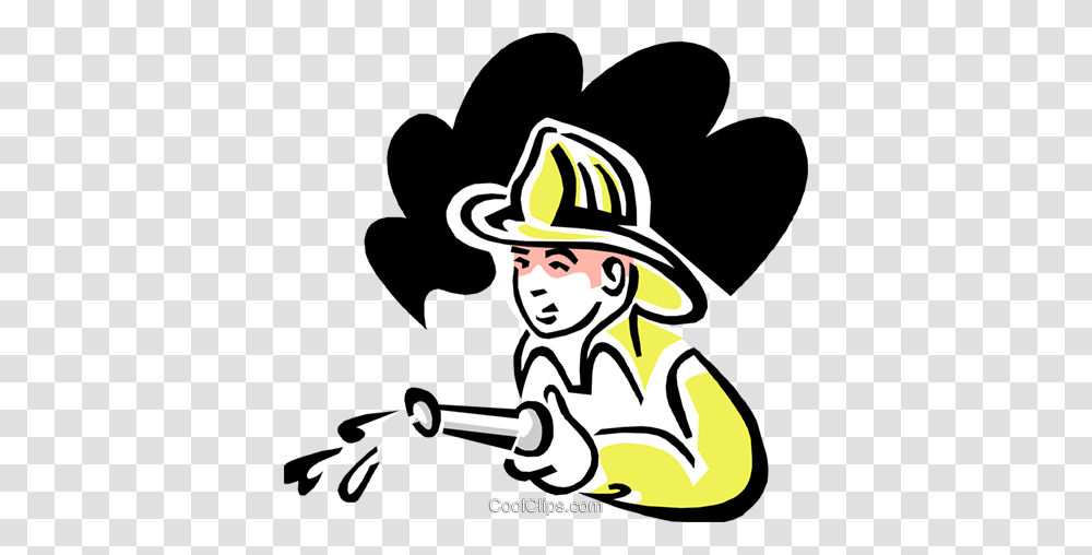 Fireman Royalty Free Vector Clip Art Illustration, Person, Human, Performer, Poster Transparent Png