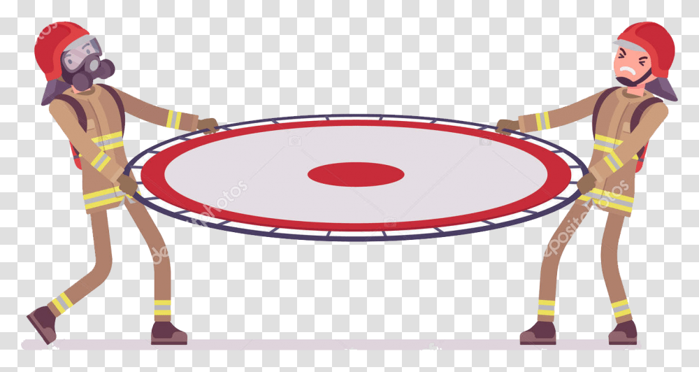 Fireman Trampoline, Person, Human, Toy, Drum Transparent Png