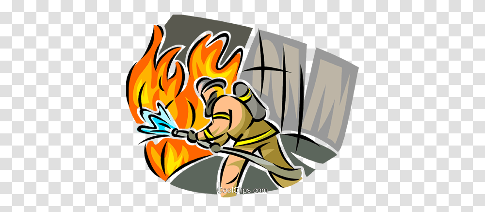 Firemen Royalty Free Vector Clip Art Illustration, Fireman, Flame Transparent Png