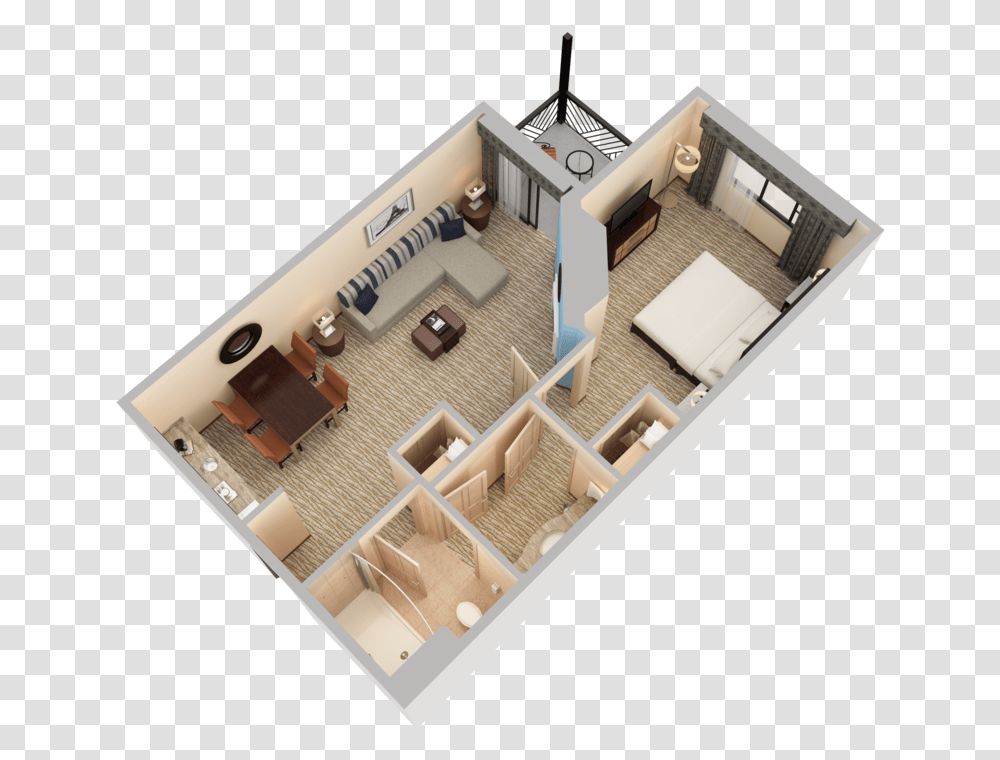 Fireplace 3d Floor Plan, Diagram, Plot Transparent Png