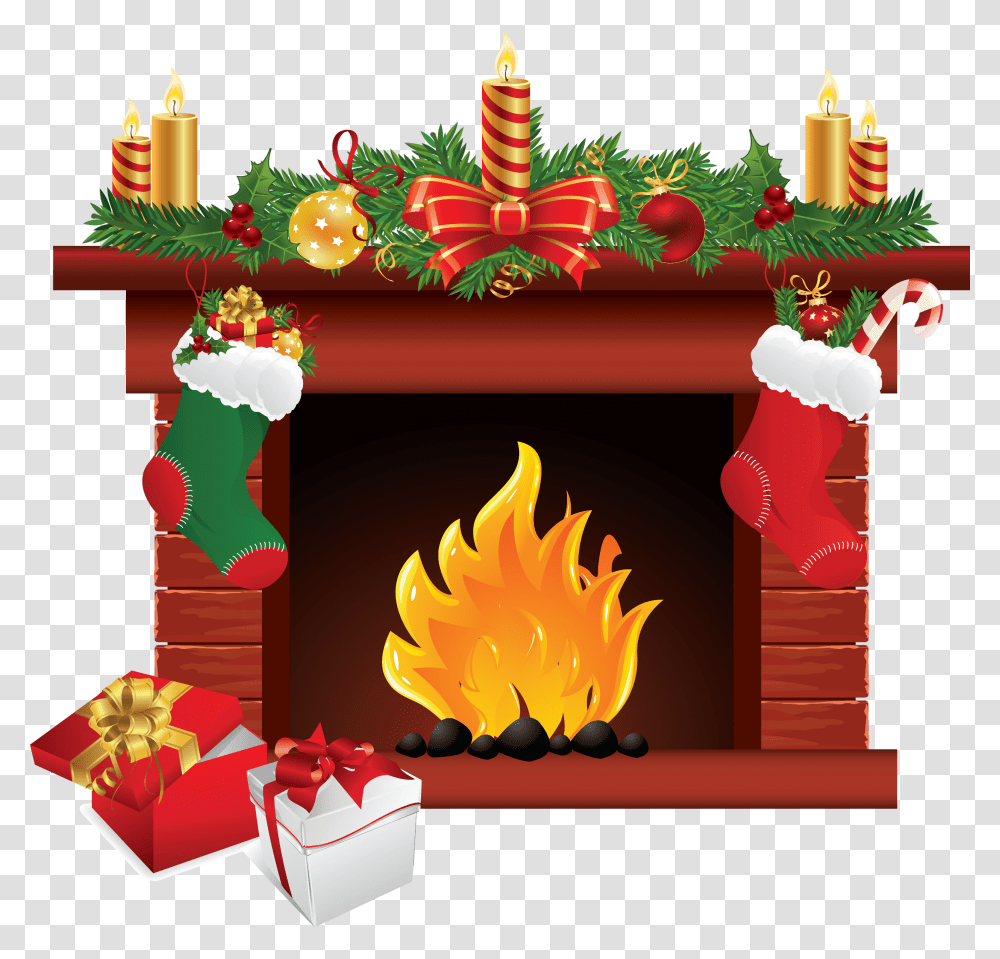Fireplace Christmas Christmas Fireplace Scene Clipart, Indoors, Hearth, Altar, Church Transparent Png