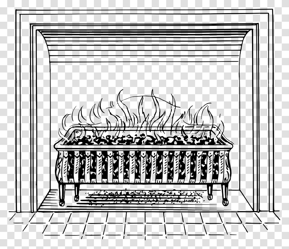 Fireplace Clip Arts Fireplace Black And White, Gray, World Of Warcraft Transparent Png