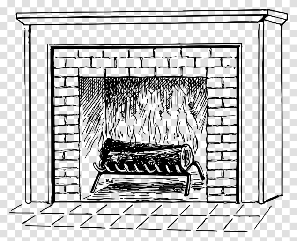 Fireplace Clipart Black And White, Gray, World Of Warcraft Transparent Png
