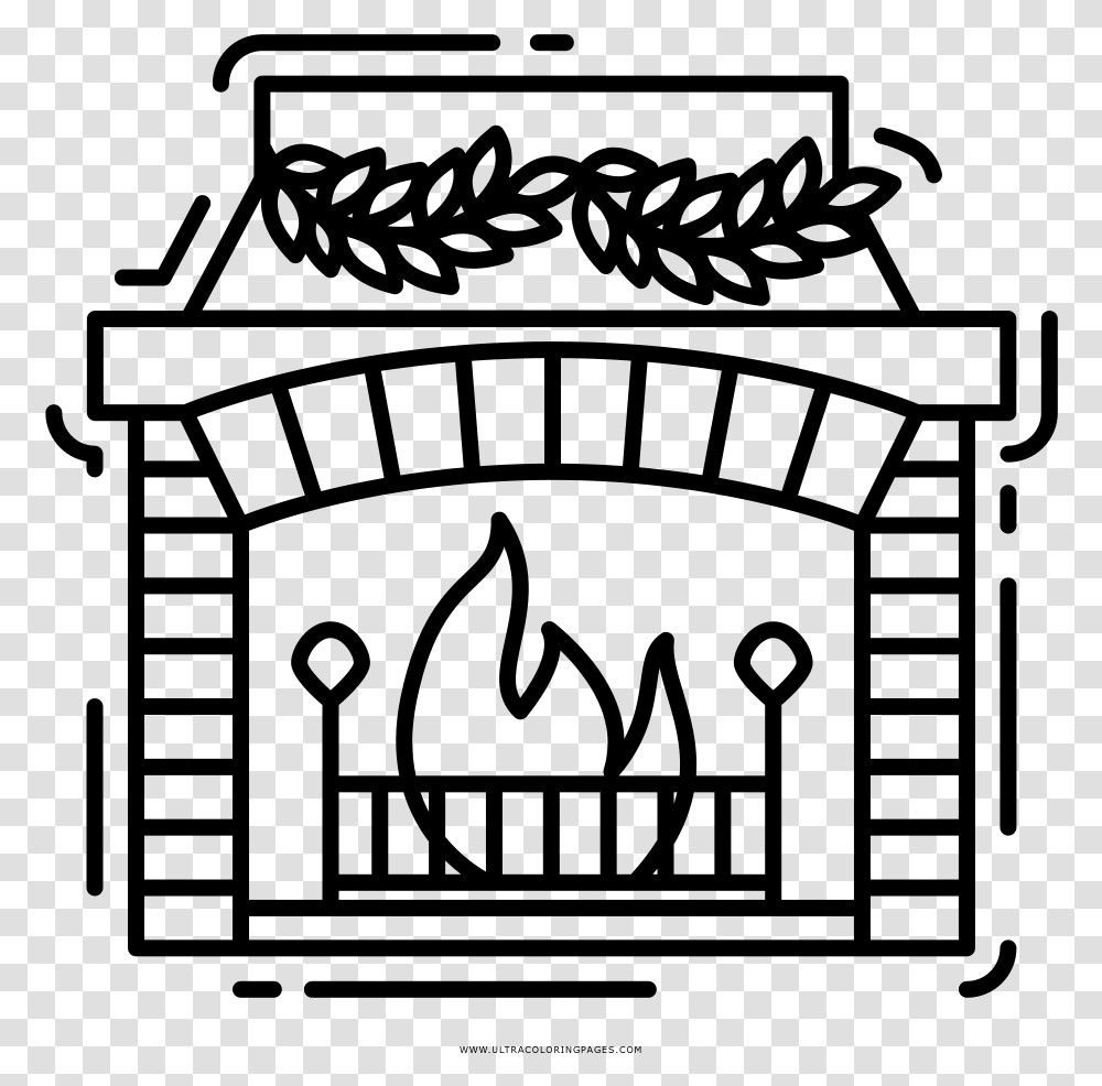 Fireplace Coloring Page, Gray, World Of Warcraft Transparent Png