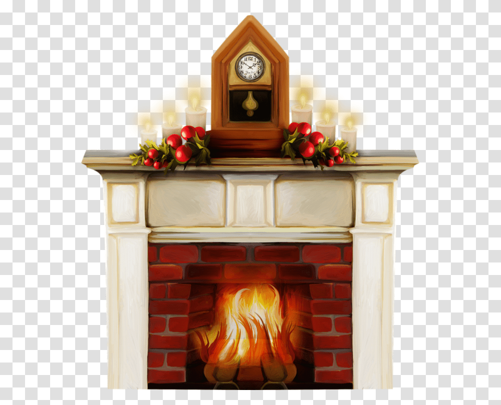 Fireplace, Furniture, Indoors, Hearth, Analog Clock Transparent Png