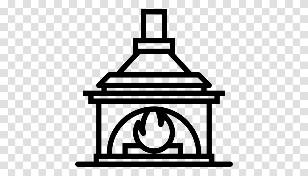 Fireplace Icon, Silhouette, Stencil, Cross Transparent Png