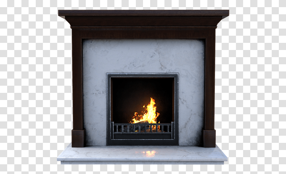 Fireplace Mantel Fire Free Image On Pixabay Hearth, Indoors, Handrail, Banister Transparent Png