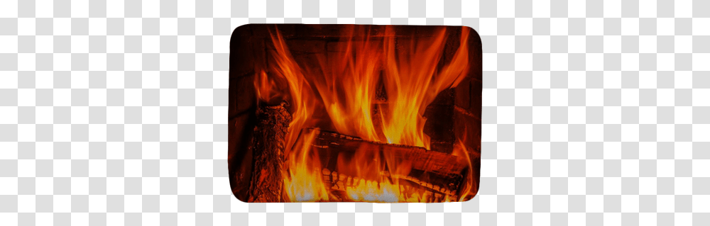 Fireplace With Wood And Fire Bath Mat • Pixers We Live To Change Fireplace, Bonfire, Flame, Indoors, Person Transparent Png