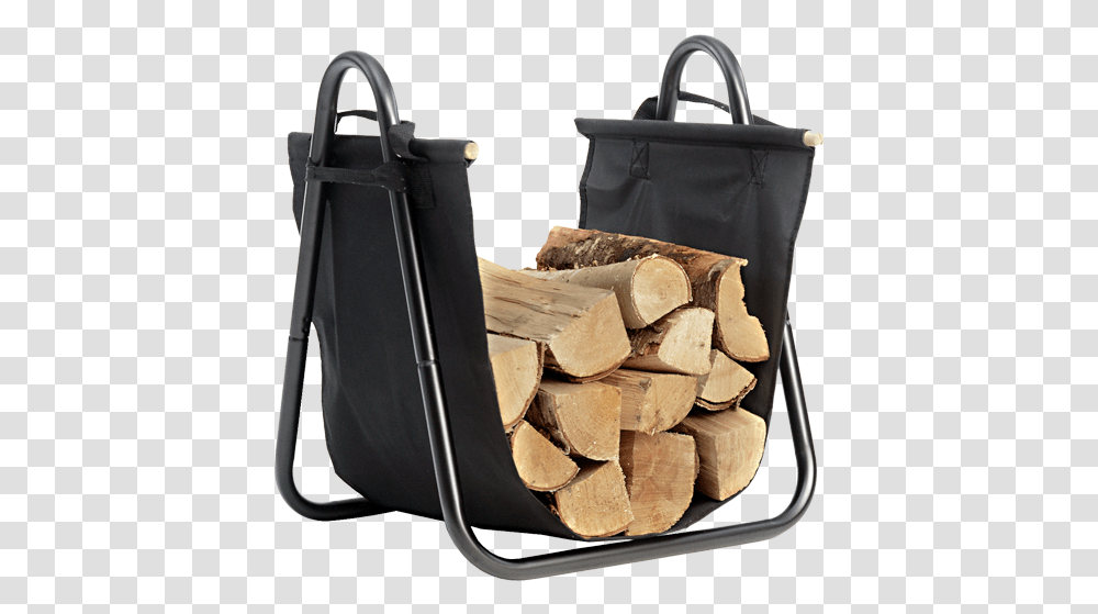 Fireplace With Wood Storage Canvas Firewood Holder, Handbag, Accessories, Furniture, Chair Transparent Png