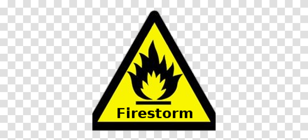 Firestorm Network Wycombenetwork Twitter Warning Signs Highly Flammable, Symbol, Triangle, Logo, Trademark Transparent Png