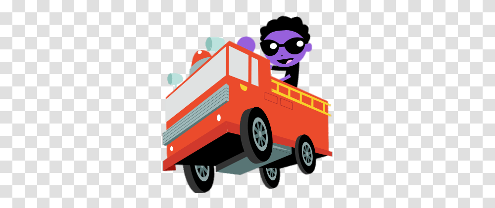 Firetruck Kart Stickpng Cartoon, Vehicle, Transportation, Sunglasses, Accessories Transparent Png