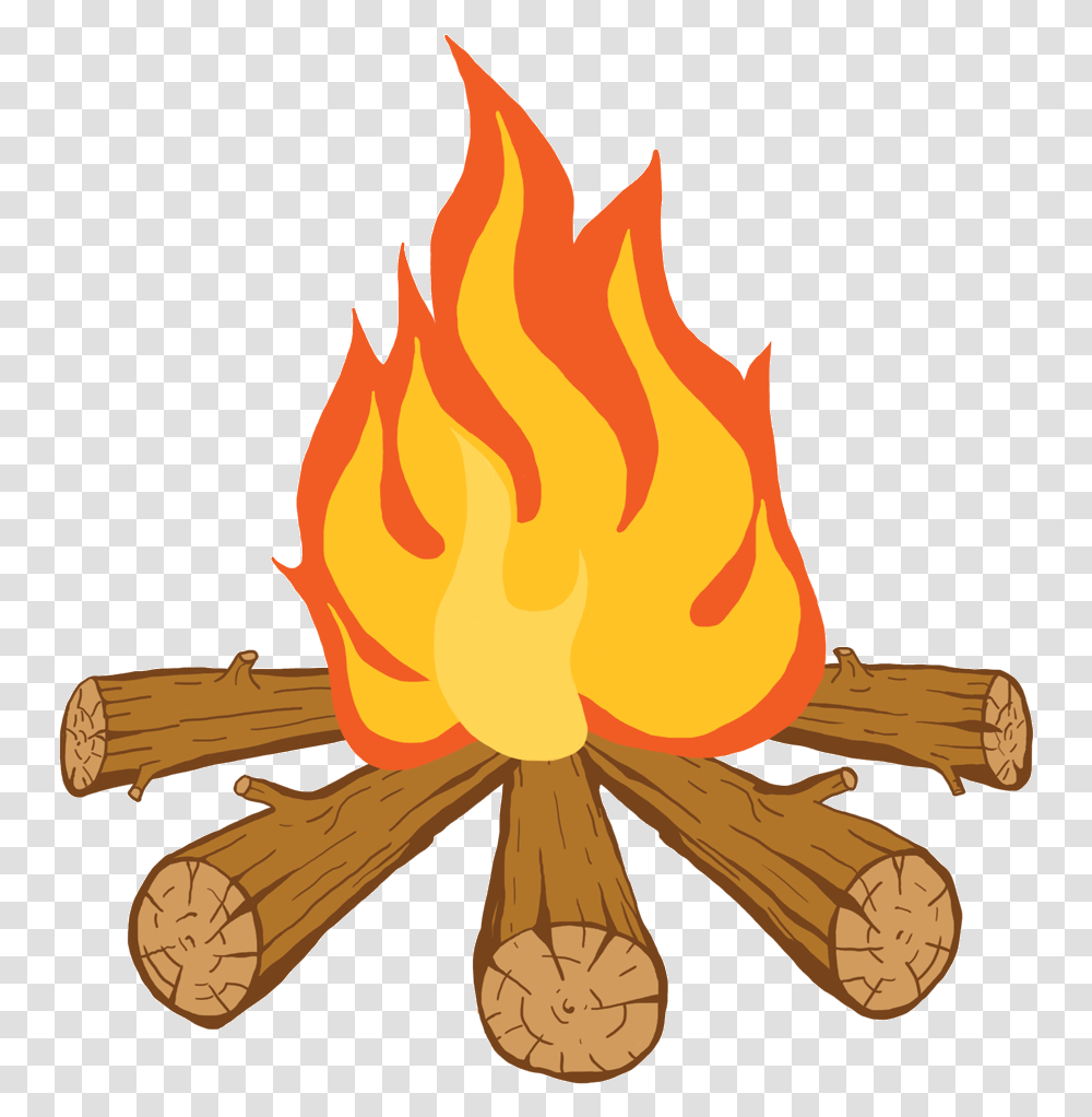 Firewood Clipart Camp Fire Clip Art Fire With Wood, Flame, Bonfire, Cork Transparent Png