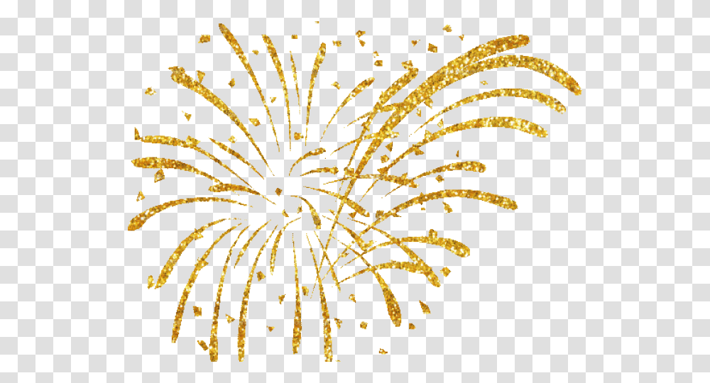 Fireworks Clipart Gold Gold Fireworks, Nature, Outdoors, Night, Crowd Transparent Png