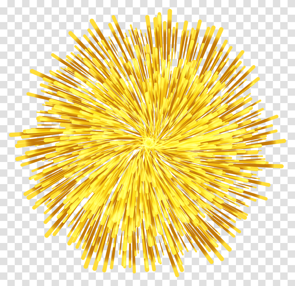 Fireworks Clipart Yellow Background Dandelion Transparent Png