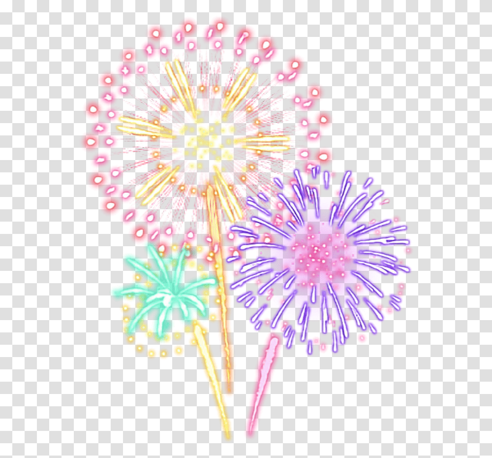 Fireworks Cute Starlight Neon Colorful Blingbling, Nature, Outdoors, Night, Chandelier Transparent Png