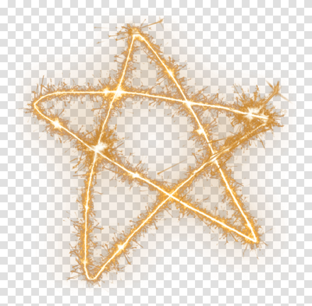 Fireworks Firecrackers Newyear Yellow Gold Star Triangle, Star Symbol, Orange, Citrus Fruit Transparent Png