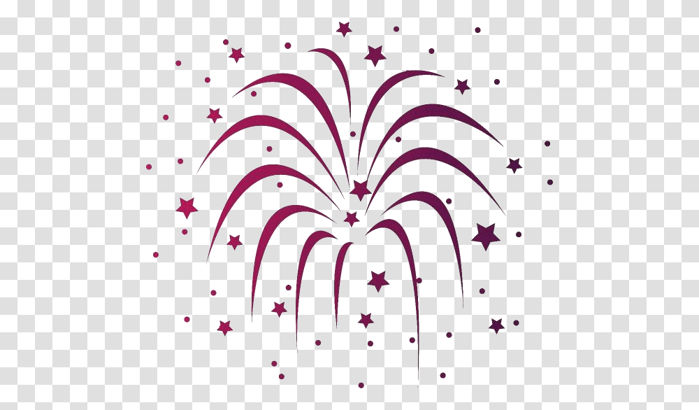 Fireworks With Stars Cartoon Fireworks Clipart Black And White, Floral Design, Pattern, Plant Transparent Png