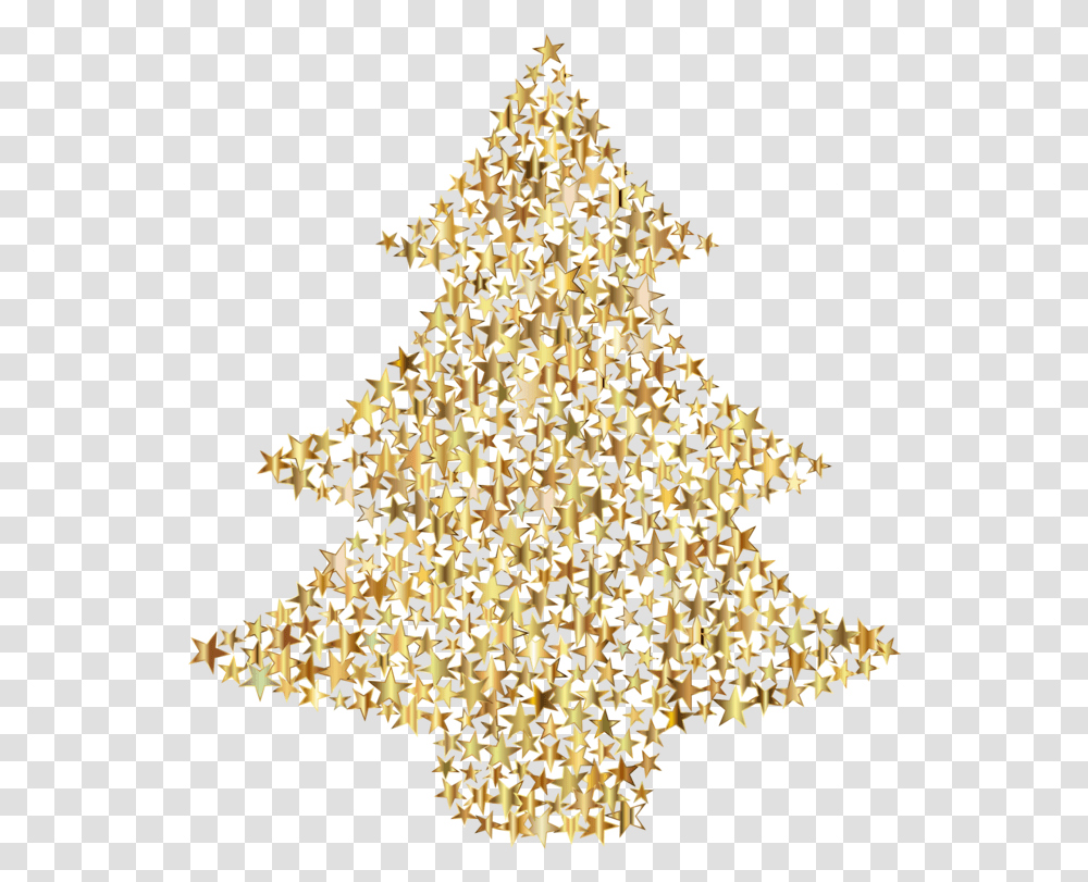 Firpine Familychristmas Decoration Christmas Tree Christmas Tree Gold, Confetti, Paper, Plant, Plot Transparent Png