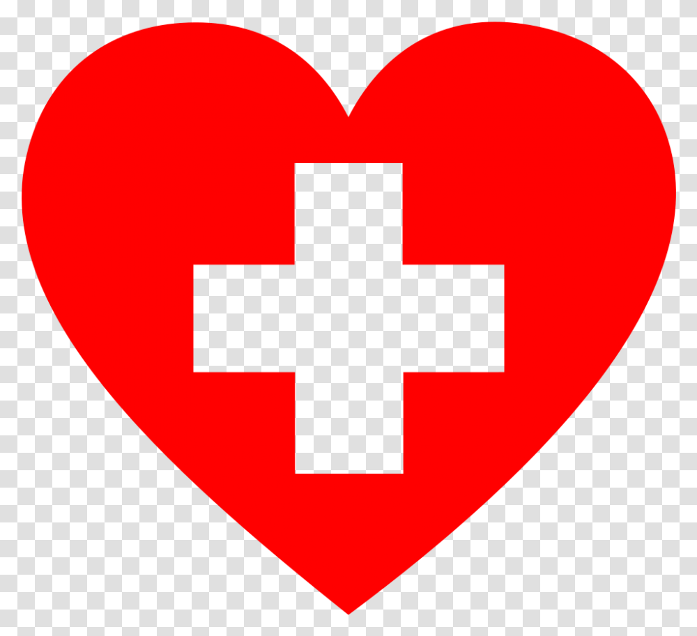 First Aid Sign With Heart, Logo, Trademark, Plectrum Transparent Png