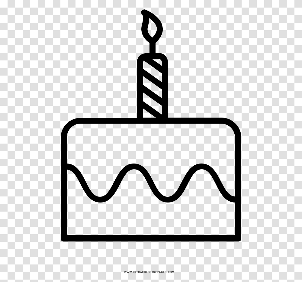 First Birthday Cake Coloring Page, Gray, World Of Warcraft Transparent Png