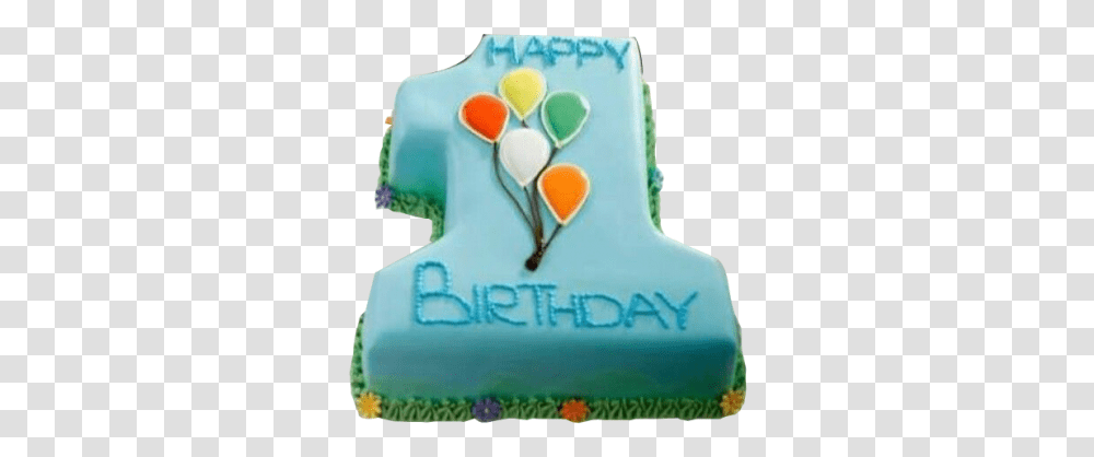 First Birthday Cake, Dessert, Food, Icing, Cream Transparent Png