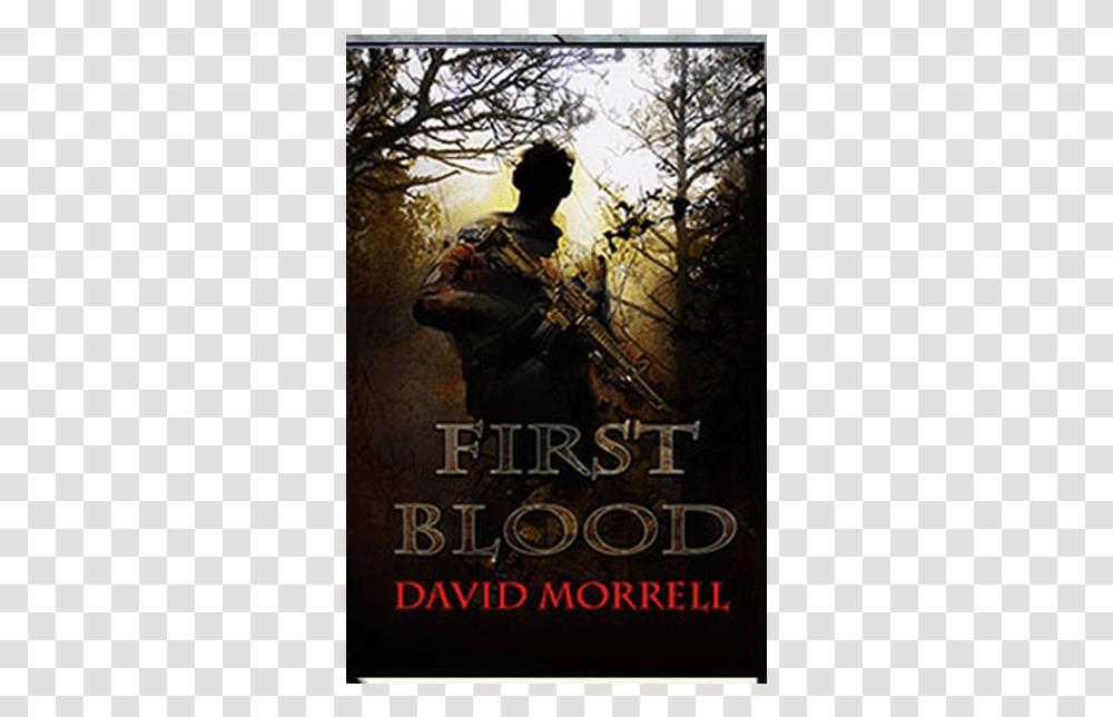 First Blood By David Morrell First Blood Book Cover, Poster, Advertisement, Person, Human Transparent Png
