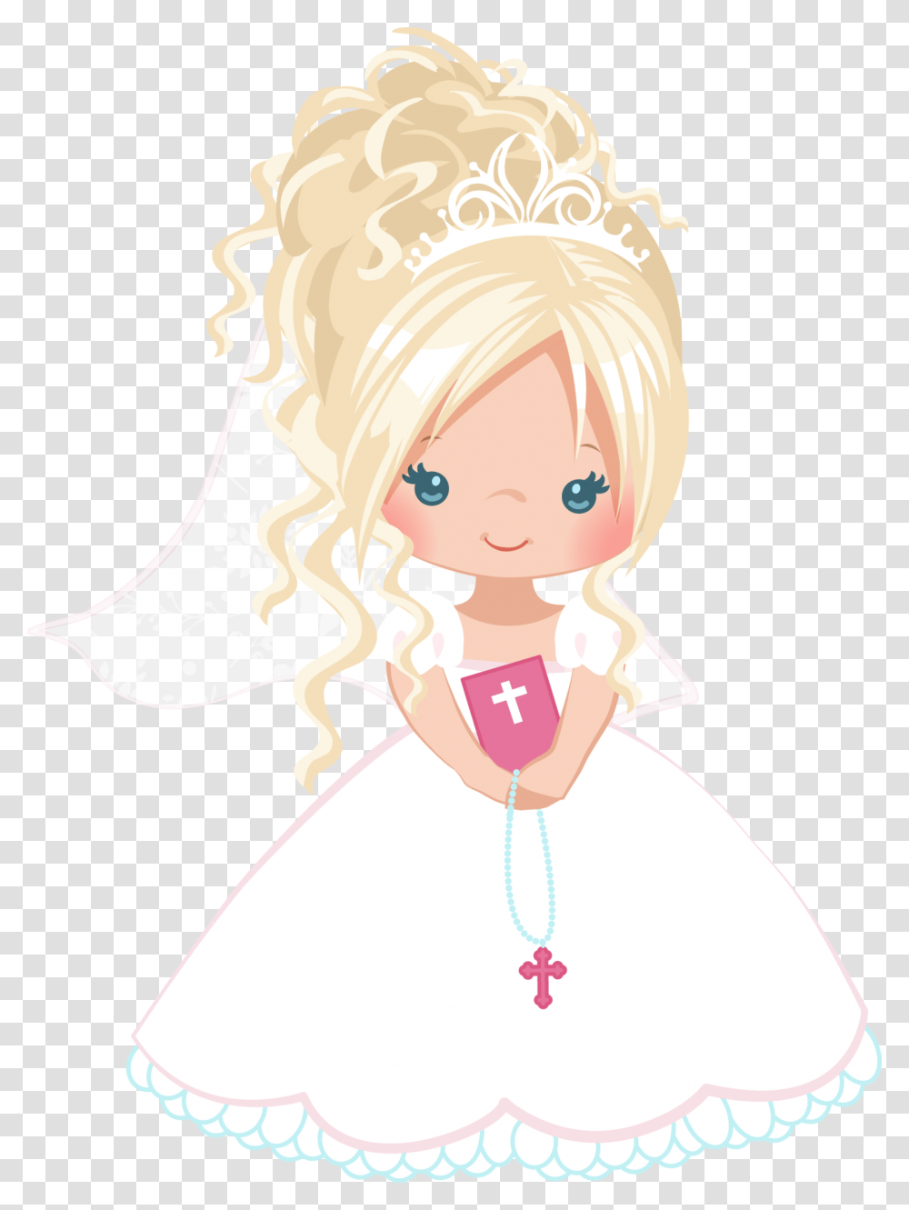 First Communion Blond Girl, Doll, Toy, Hair Transparent Png