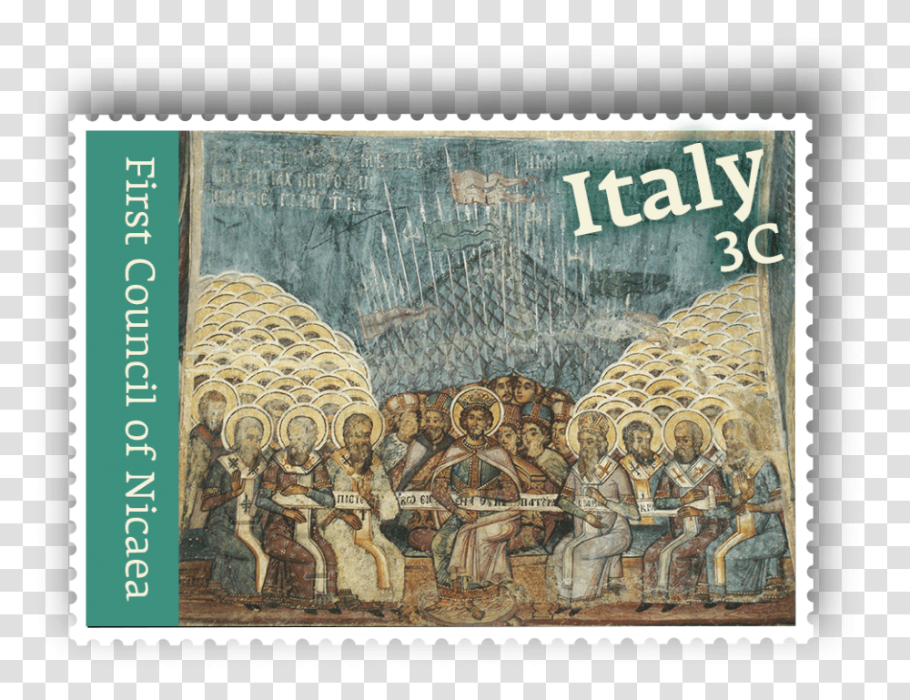 First Council Of Nicaea, Postage Stamp, Painting, Person Transparent Png