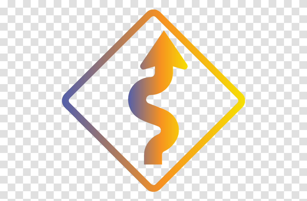 First Impact Icon Arrows On Road Signs Clipart Full Size Curvy Road Sign, Symbol Transparent Png