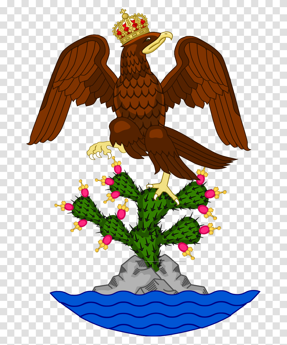 First Mexican Empire Coat Of Arms, Dragon, Hook, Eagle Transparent Png