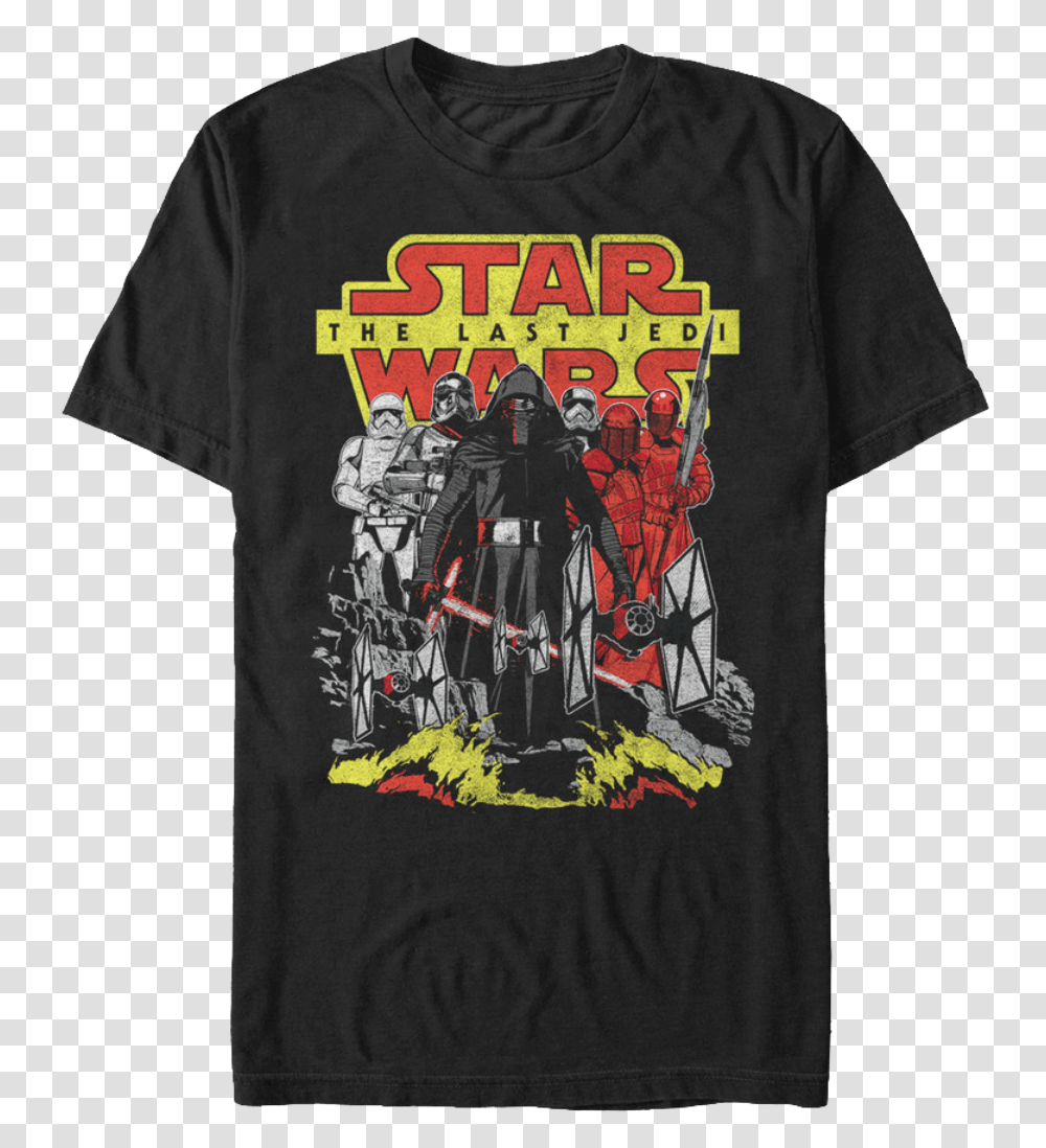 First Order Star Wars The Last Jedi T Shirt T Shirt, Apparel, T-Shirt, Person Transparent Png