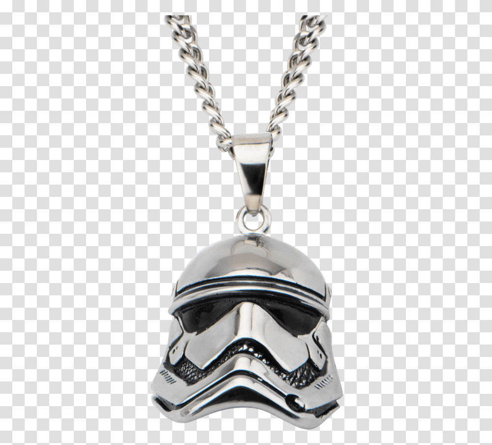First Order Stormtrooper 3d Helmet Necklace Star Wars Jewelry Kylo Ren, Apparel, Pendant, Crash Helmet Transparent Png