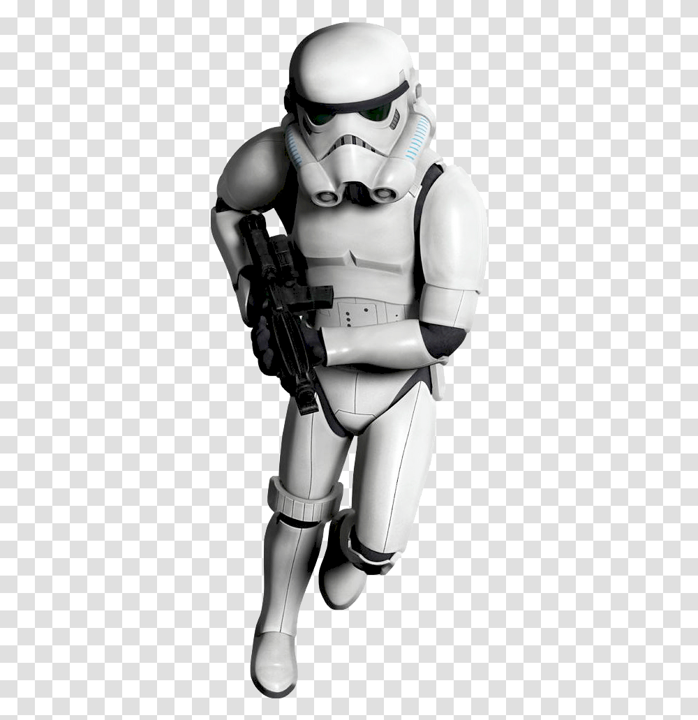First Order Stormtrooper Helmet Clipart Star Wars Storm Troopers Running, Costume, Clothing, Apparel, Person Transparent Png