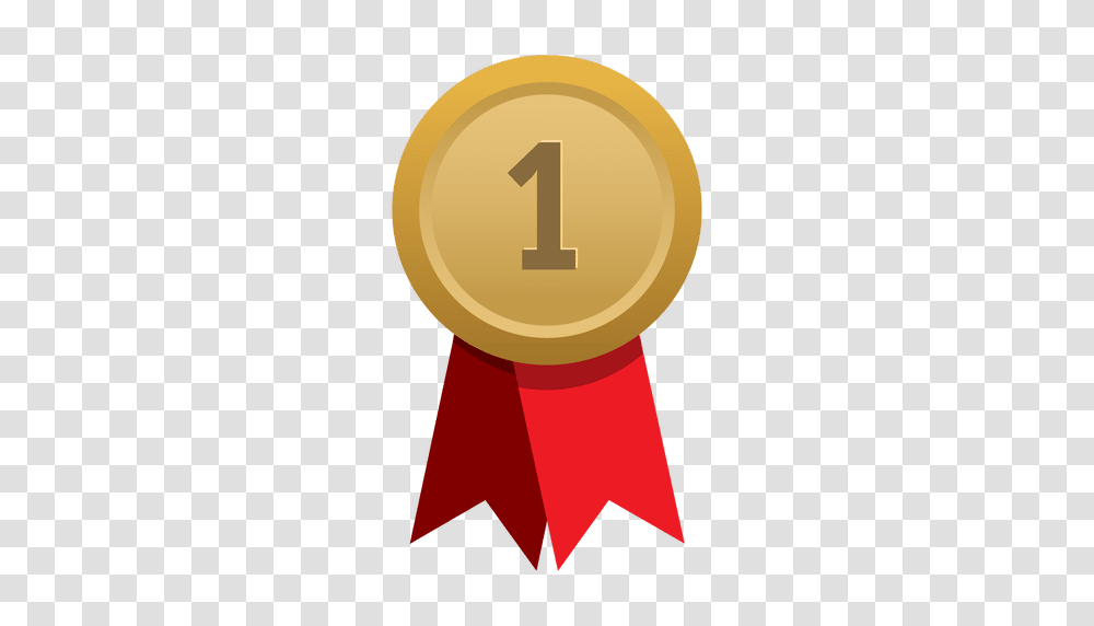 First Place Round Badge, Gold, Number Transparent Png