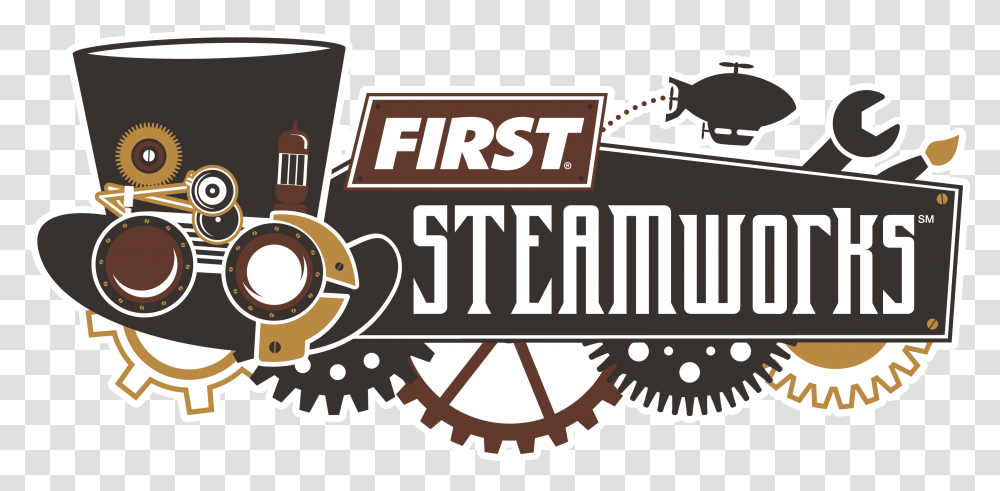 First Steamworks First Steamworks Logo, Machine, Gear, Text, Wheel Transparent Png