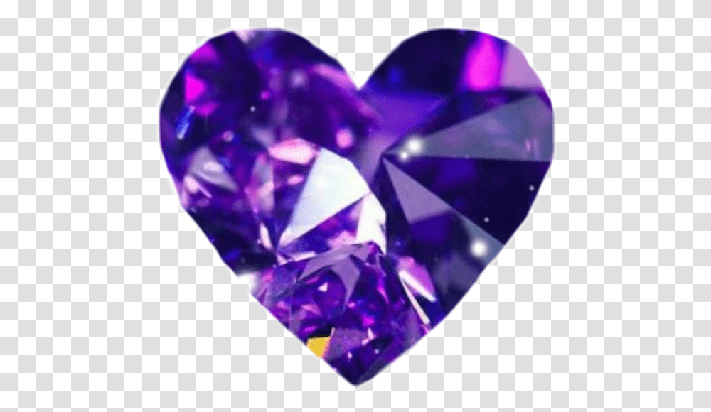 Firststicker Heart Diamond Purple Sticker By Mira Diamond, Gemstone, Jewelry, Accessories, Accessory Transparent Png