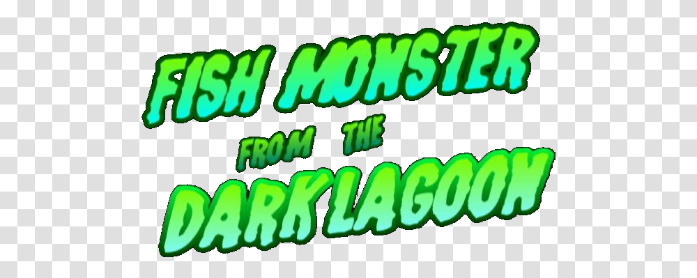 Fisch Monster From The Dark Lagoon Logo Halloween Foto Illustration, Word, Text, Alphabet, Bazaar Transparent Png